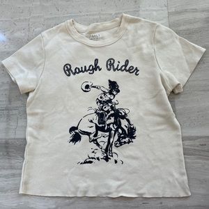 RARE Brandy Melville/ John Galt beige crop top